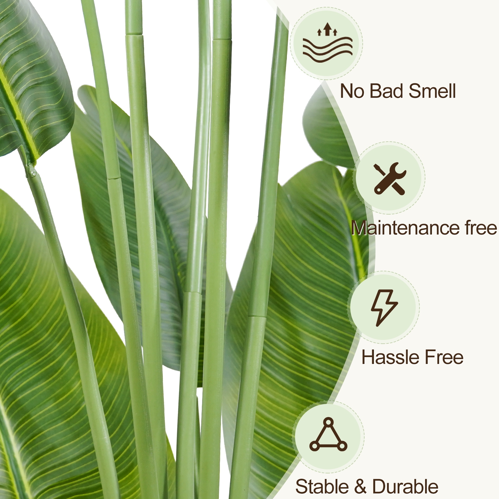 Keeplush Lifelike Bird of Paradise Artificial Plant,6ft Faux Banana Leaf Tree