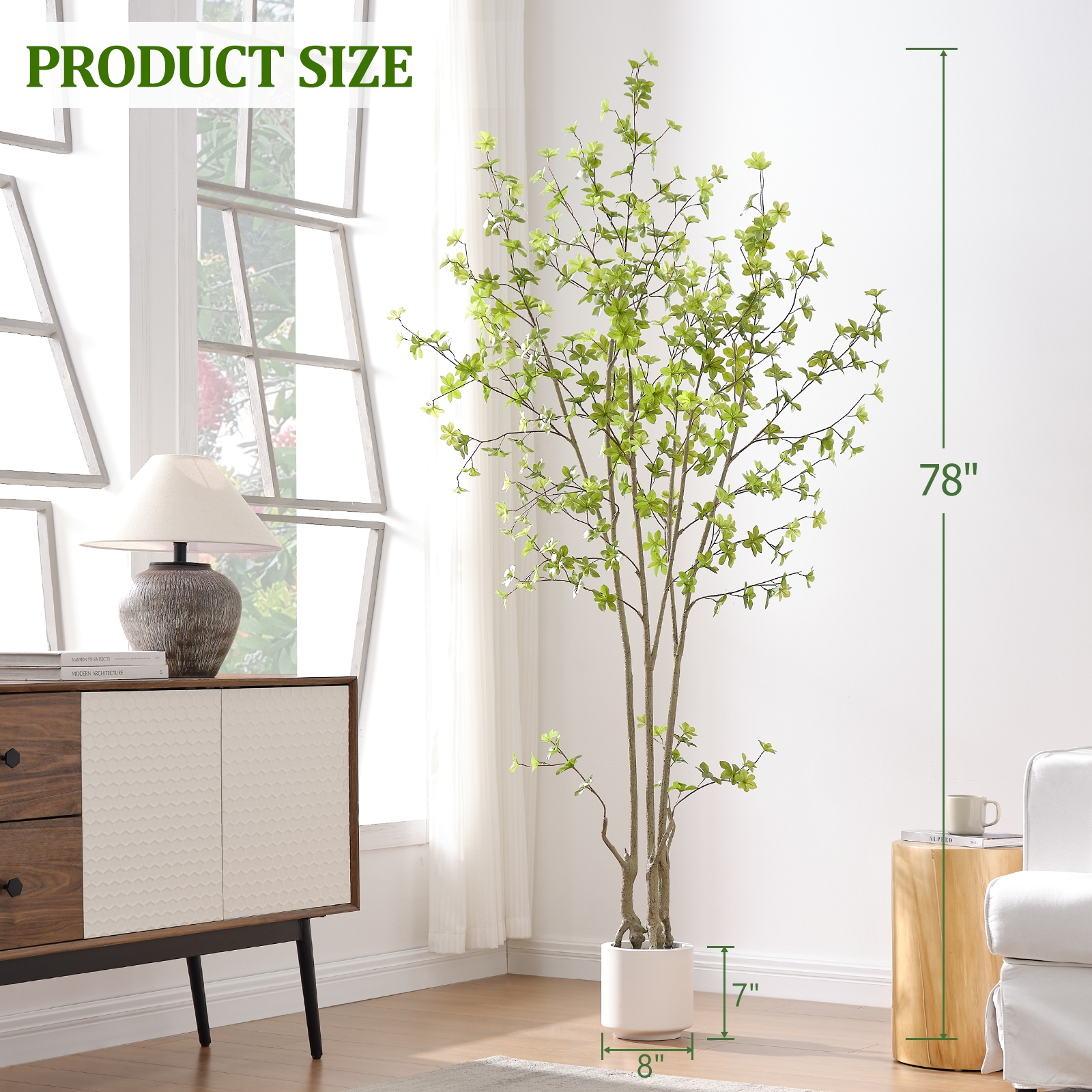 6ft Tall Artificial Enkianthus Tree