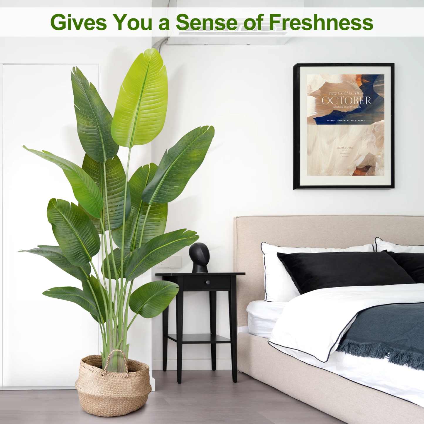 Keeplush Lifelike Bird of Paradise Artificial Plant,6ft Faux Banana Leaf Tree