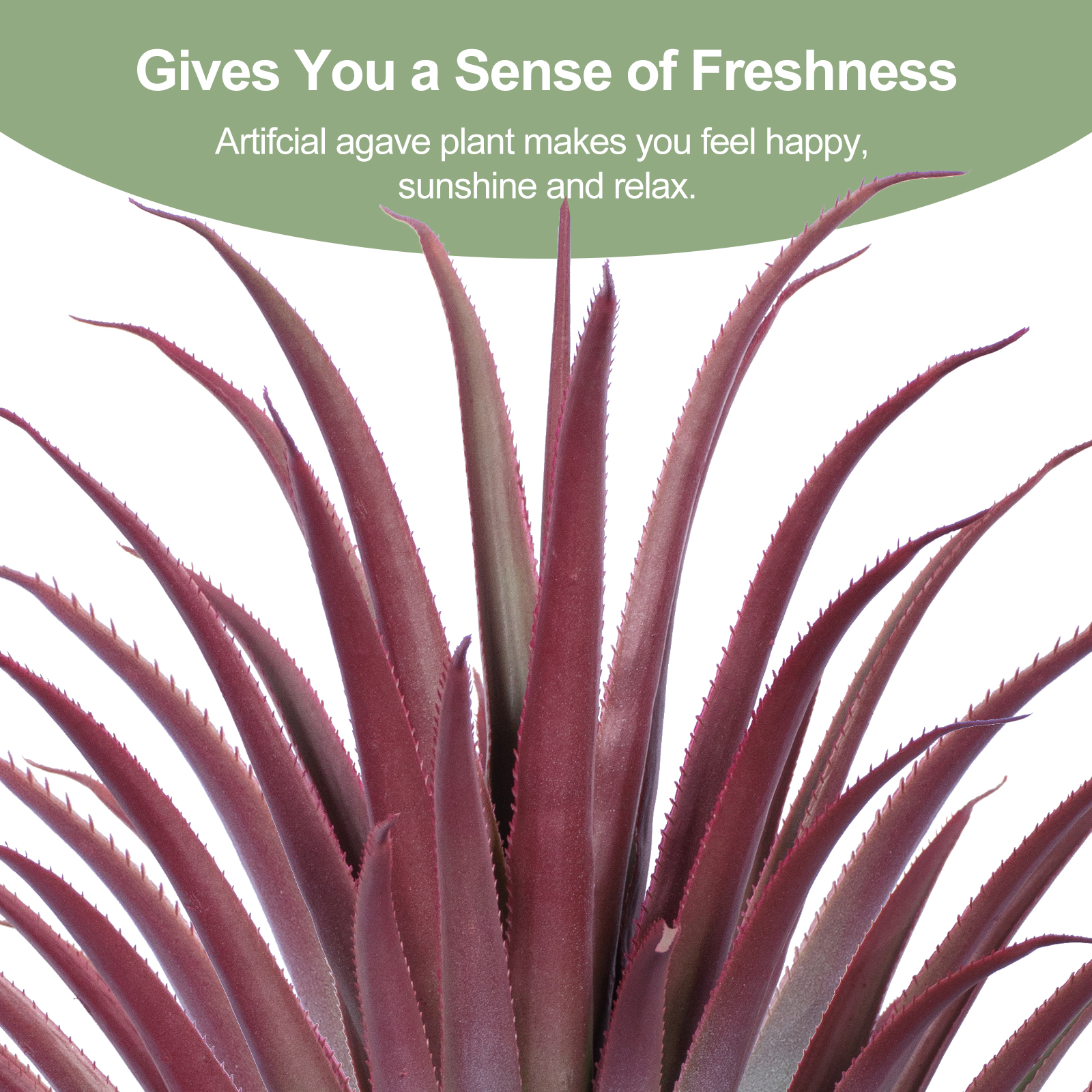 Keeplush Red Artificial Aloe Vera Plant - Artificial Agave Plants - Large Faux Floor Plant Outside - Fake Tree Perfect