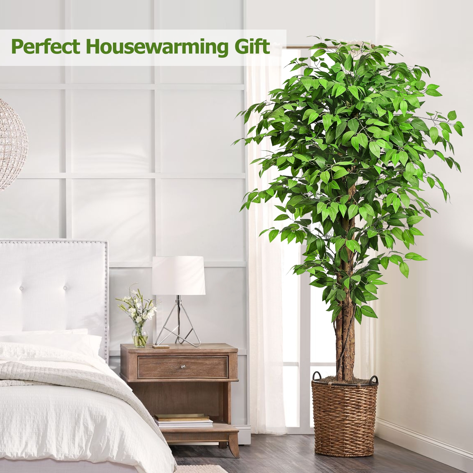 Keeplush Fake Ficus Tree Artificial Plants
