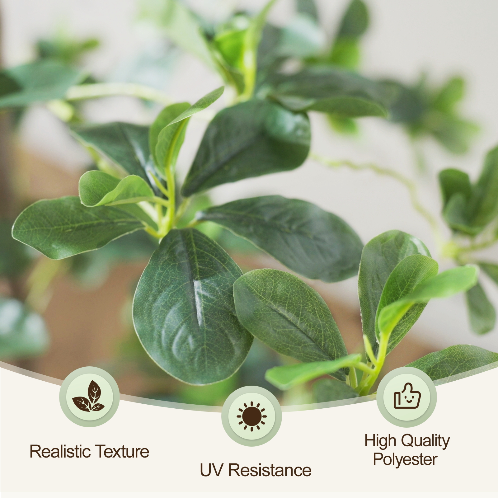 6ft Tall Artificial Black Olive Tree with 945 Lifelike Leaves