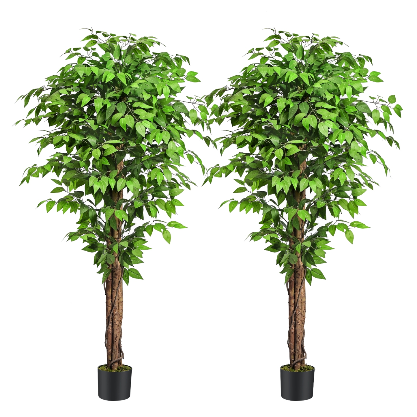 4-Feet Artificial Capensia Bush Indoor-Outdoor Leaves artificial sold ficus tree L4