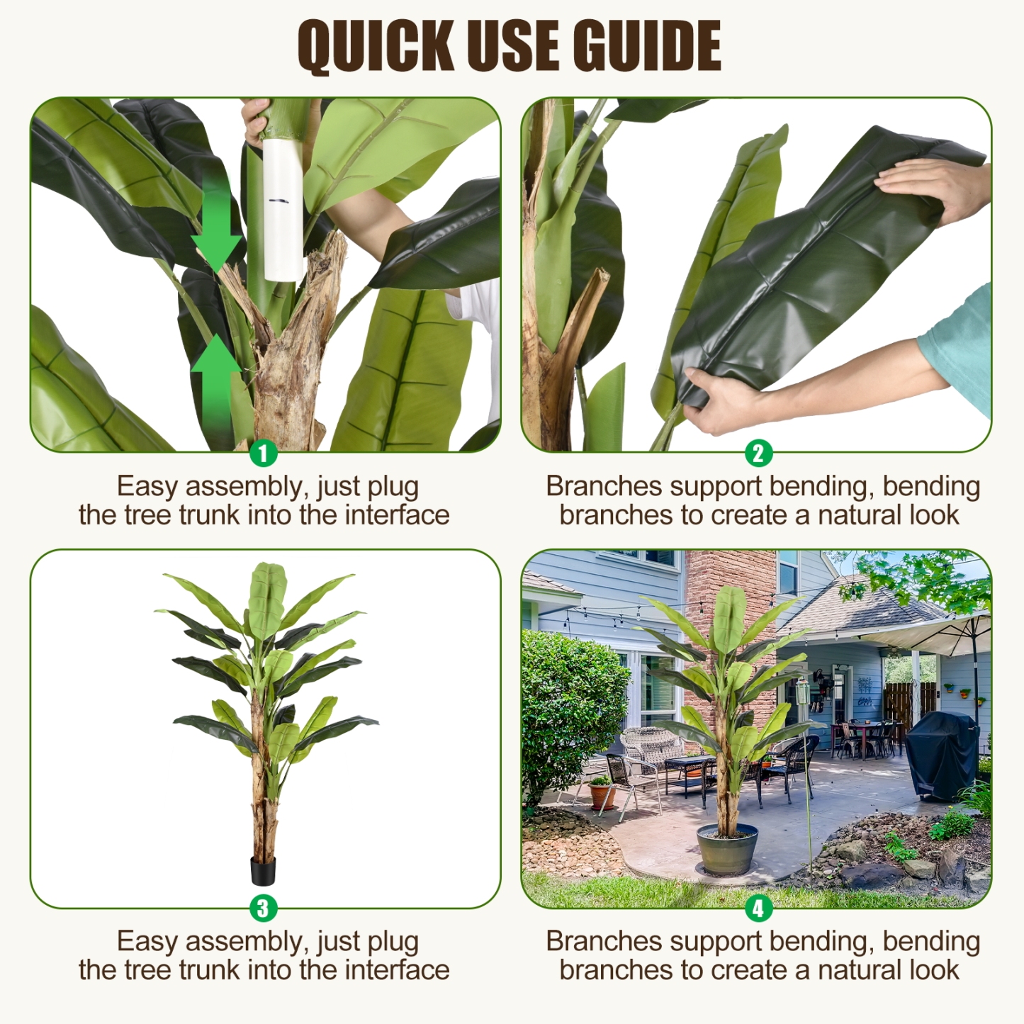 Keeplush 8.5ft Extra Tall Artificial Banana Tree