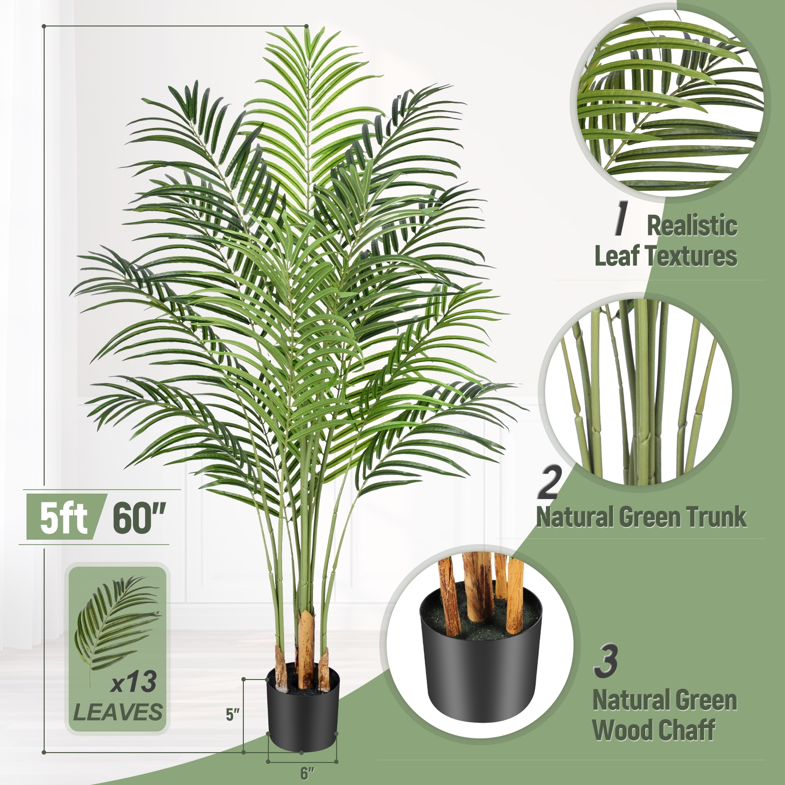 Keeplush Artificial Areca Palm Tree