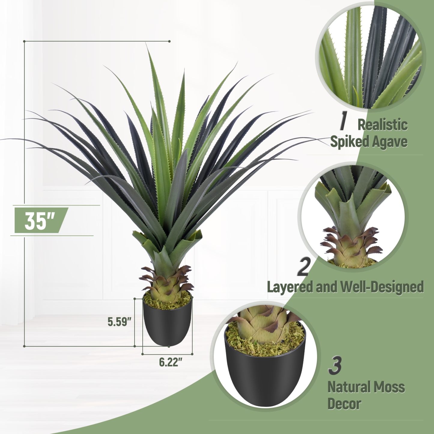 Keeplush Artificial Agave Plant