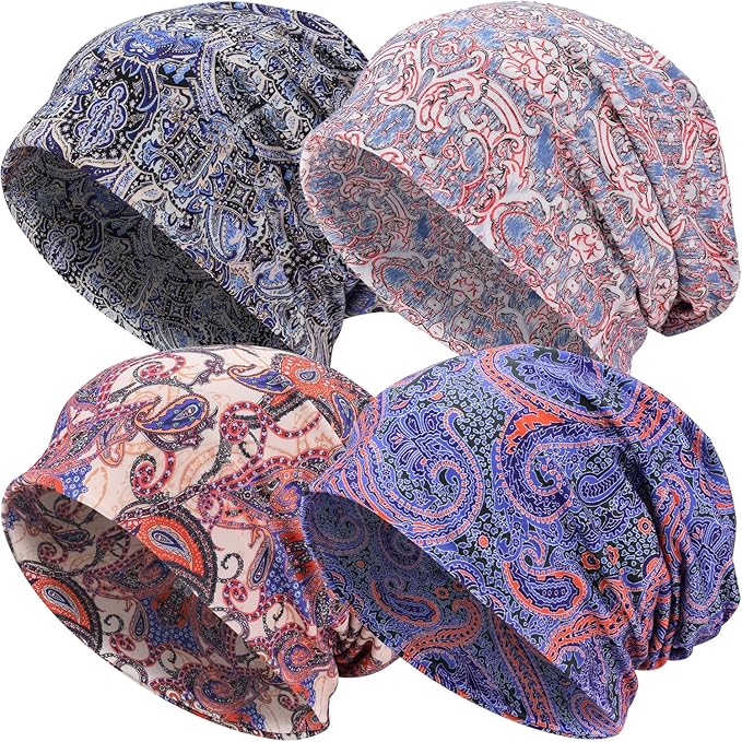 4 Pack Slouchy Beanie Hat for Men/Women