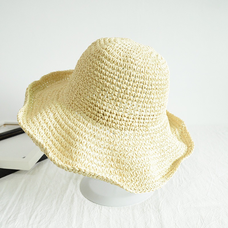 Women's Wide Brim Straw Sun Hat - 100% Natural Paper Braided, UPF 50+ UV Protection, Foldable Floppy Beach Hat for Travel, Lightweight & Breathable Summer Vacation Accessories