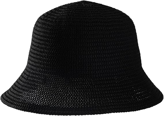 Women's Bamboo Bucket Hat - Breathable Mesh Sun Hat, Foldable & Packable Beach Hat for Travel, Summer Outdoor