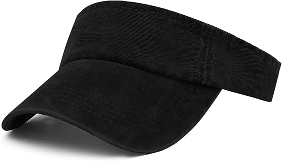 Unisex Sports Sun Visor Hat - Adjustable Breathable Cotton Baseball Cap for Men & Women, Empty Top UV Protection Running Golf Tennis Hat