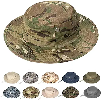 Men's & Women's UPF 50+ Sun Hat - Wide Brim Boonie Bucket Hat for UV Protection, Fishing, Hiking, Safari & Outdoor Activities