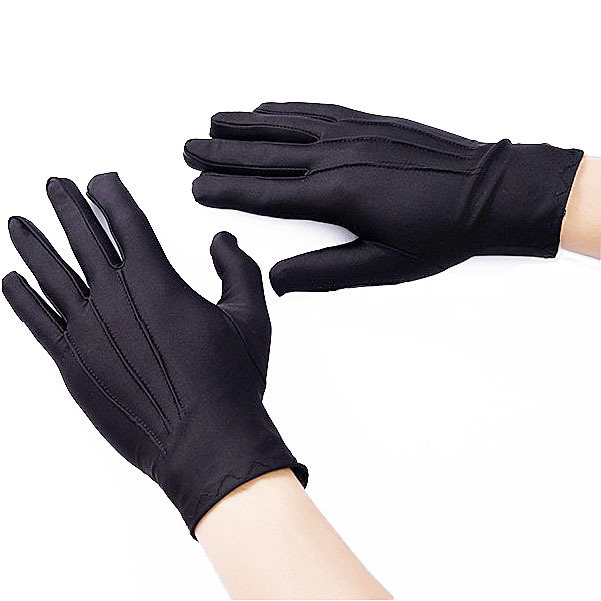 Men's Formal Dress Gloves - Police & Honor Guard Parade Gloves, Nylon-Cotton Blend for Official Ceremonies