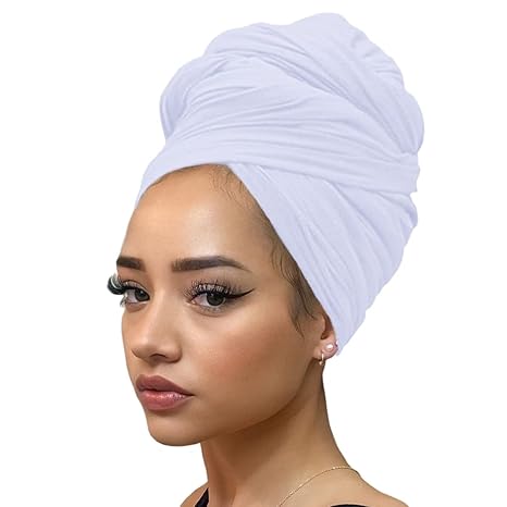 Stretchy Jersey Head Wraps - Breathable Turban Scarves & Headbands for Women
