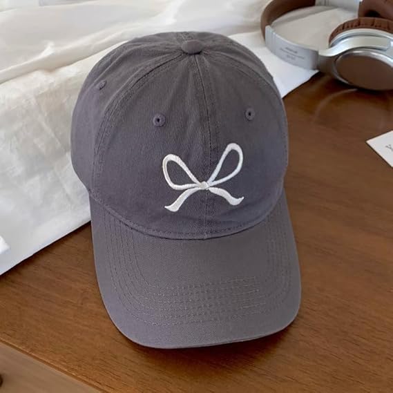 Y2K Bow-Tie Trucker Hat - Adjustable Baseball Cap for Women & Men, Sun Visor for Hiking & Travel