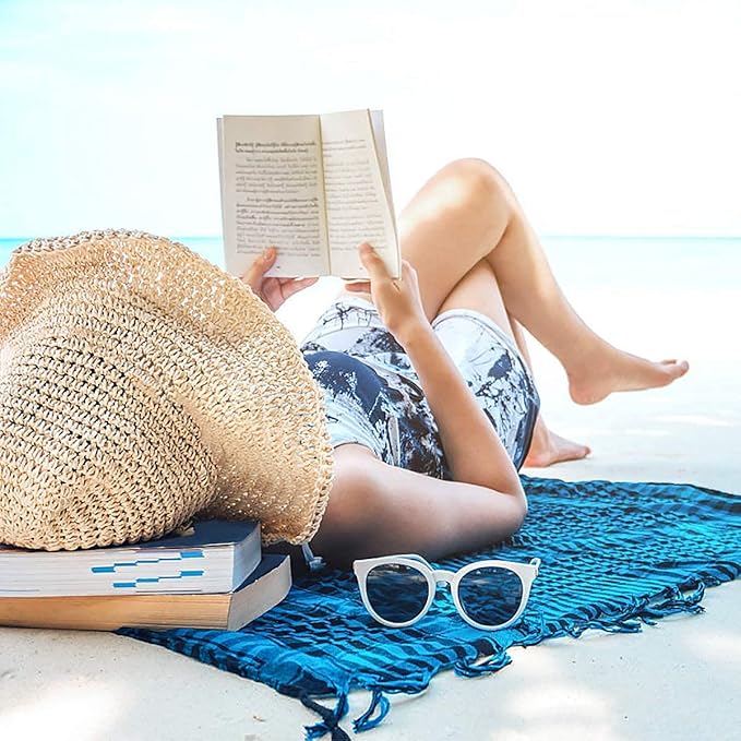 Women's Wide Brim Straw Sun Hat - 100% Natural Paper Braided, UPF 50+ UV Protection, Foldable Floppy Beach Hat for Travel, Lightweight & Breathable Summer Vacation Accessories