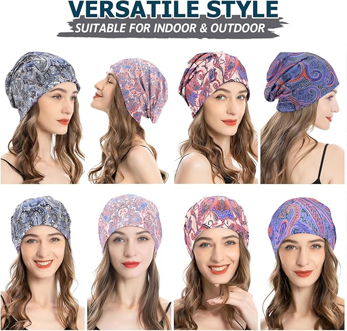 4 Pack Slouchy Beanie Hat for Men/Women