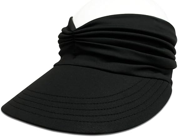 Women's Wide Brim Sun Visor Hat - UPF 50+ UV Protection Sports Cap for Beach, Golf & Hiking, Breathable Mesh Summer Sun Hat