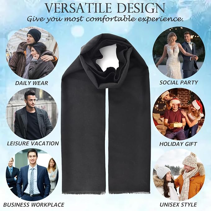 2-Pack Striped Scarf For Men And Women