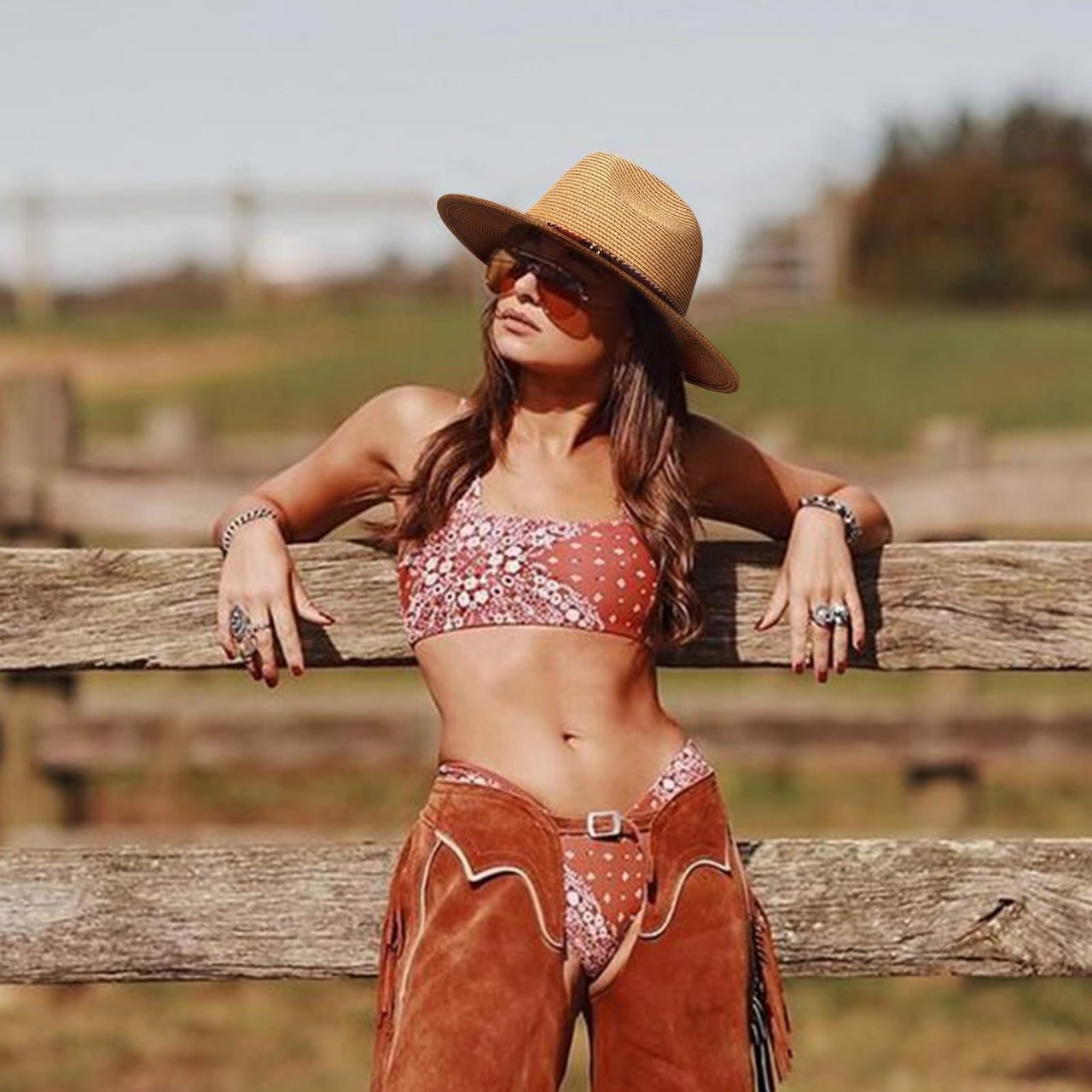 Women's UPF 80+ Wide Brim Sun Hat - Foldable Panama Straw Fedora for Summer, Beach & Travel, Lightweight Packable UV Protection Hat