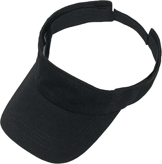 Unisex Sports Sun Visor Hat - Adjustable Breathable Cotton Baseball Cap for Men & Women, Empty Top UV Protection Running Golf Tennis Hat