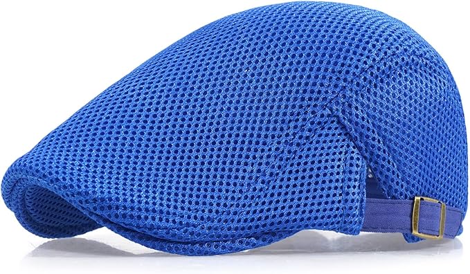 Men's Breathable Mesh Newsboy Cap - Adjustable Summer Beret, Ivy Style Driving & Hunting Hat