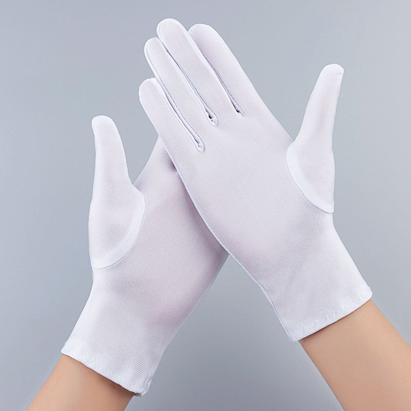 Men's Formal Dress Gloves - Police & Honor Guard Parade Gloves, Nylon-Cotton Blend for Official Ceremonies