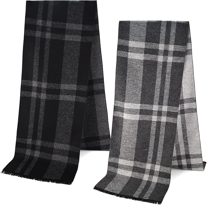 2-Pack Striped Scarf For Men And Women