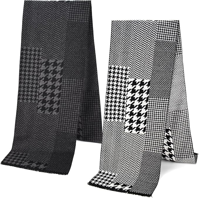 2-Pack Striped Scarf For Men And Women