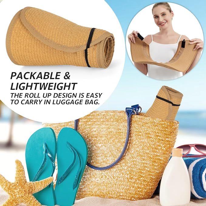 Women's Wide Brim Sun Visor Packable