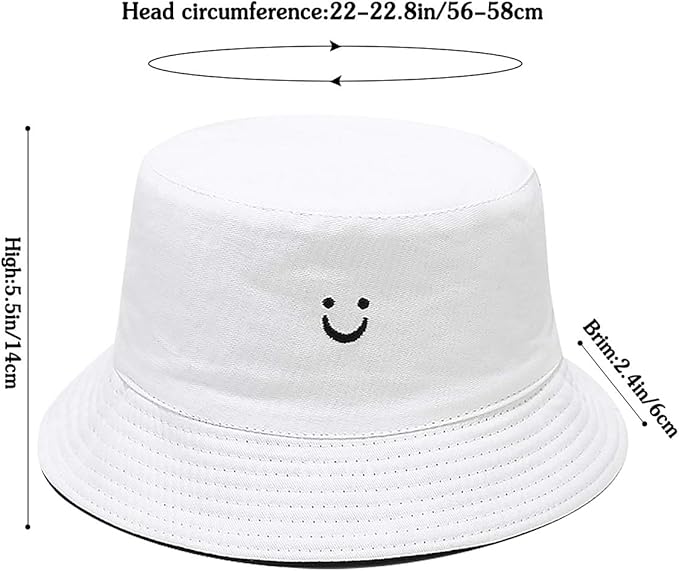 Unisex Bucket Hat - Reversible Double-Sided Sun Hat for Men & Women, UPF 50+ UV Protection, Breathable Aesthetic Fishing Hat for Beach, Travel & Outdoor