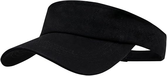 Unisex Sports Sun Visor Hat - Adjustable Breathable Cotton Baseball Cap for Men & Women, Empty Top UV Protection Running Golf Tennis Hat