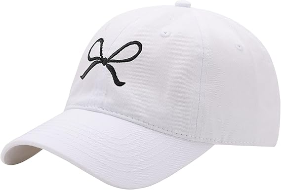 Y2K Bow-Tie Trucker Hat - Adjustable Baseball Cap for Women & Men, Sun Visor for Hiking & Travel