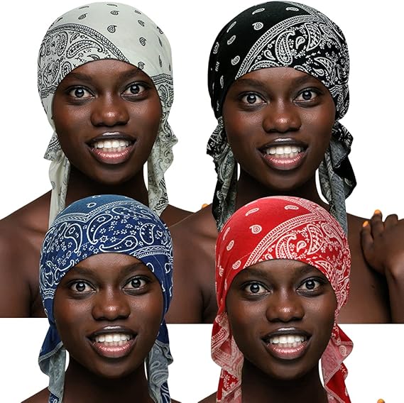 4 Pack Soft Chemo Turbans - Pre-Tied Headwraps for Hair Loss & Recovery