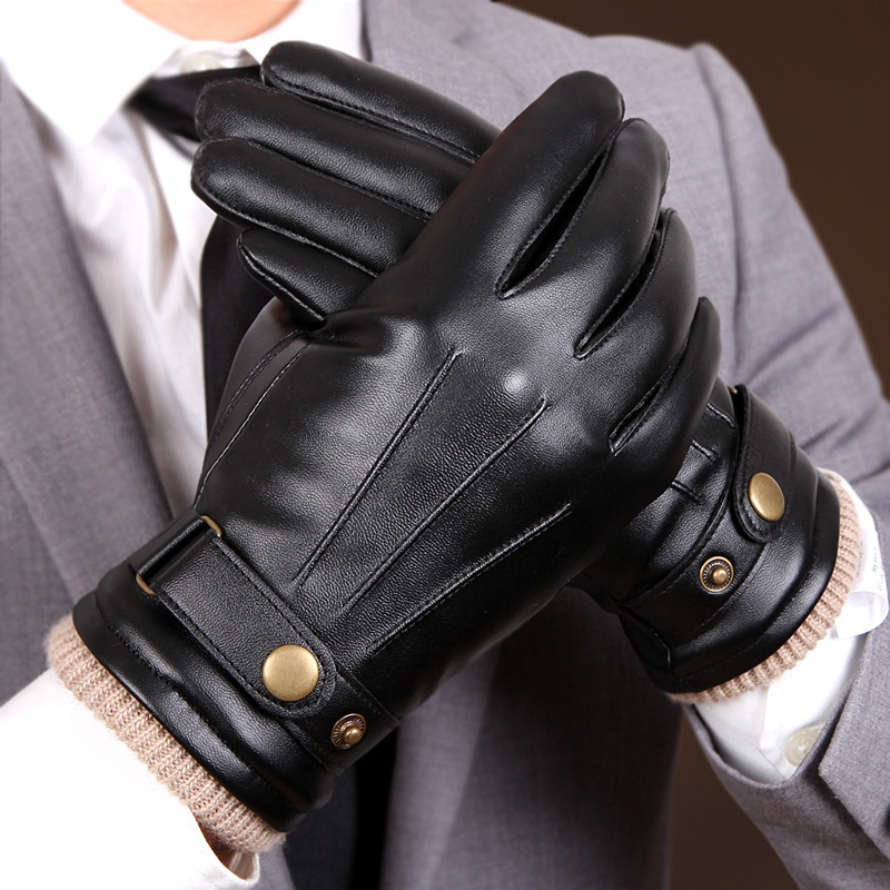Men's Nappa Leather Winter Gloves - Wool Lined Touchscreen Dress Gloves, Thermal Gifts for Dad & Husband
