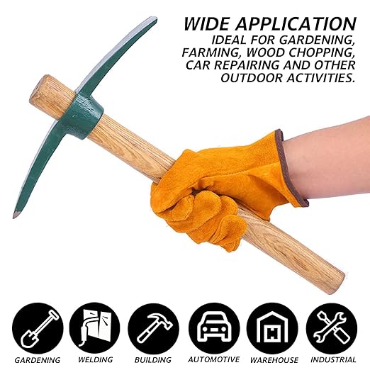 1 Pack Leather Gardening Gloves B