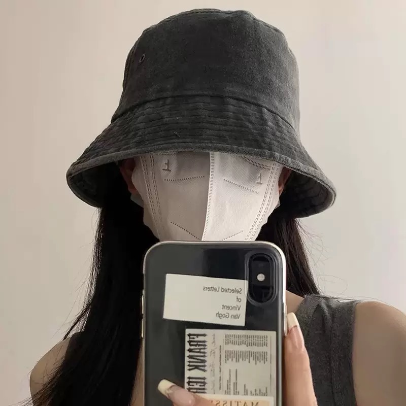 Women's Washed Denim Bucket Hat - Wide Brim UPF 50+ Sun Protection, Breathable Cotton Outdoor Hat for Fishing, Hiking, Beach & Travel, Adjustable Chin Strap, Foldable Packable Design