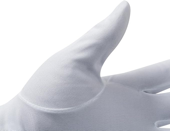 Men's Formal Dress Gloves - Police & Honor Guard Parade Gloves, Nylon-Cotton Blend for Official Ceremonies