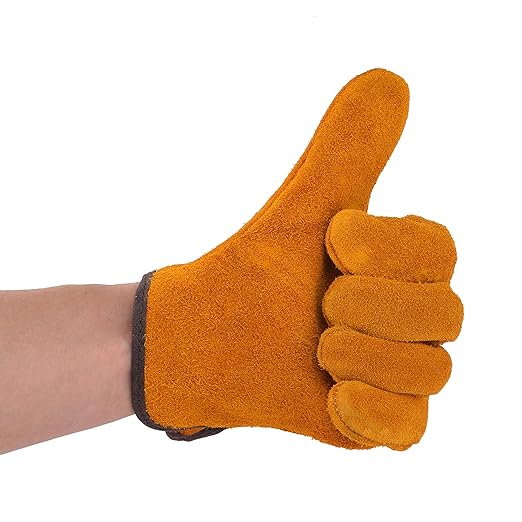 1 Pack Leather Gardening Gloves B