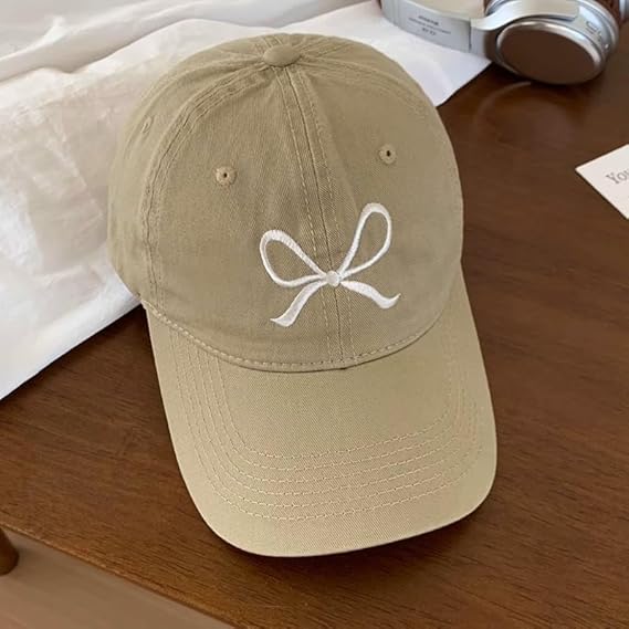 Y2K Bow-Tie Trucker Hat - Adjustable Baseball Cap for Women & Men, Sun Visor for Hiking & Travel