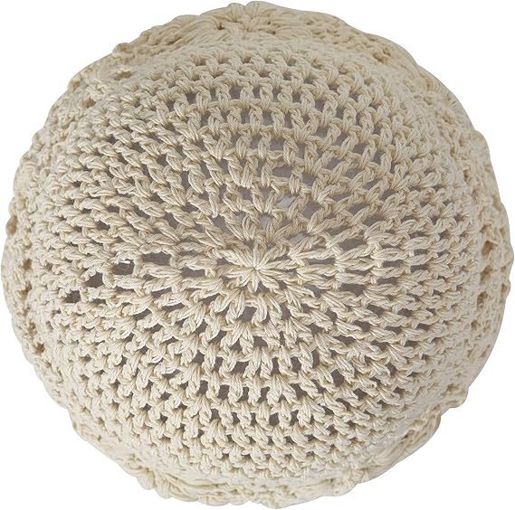 Women's Cotton Crochet Slouchy Beanie - Handmade Knit Skull Cap, Lightweight Breathable Summer Hat for Casual & Boho Style