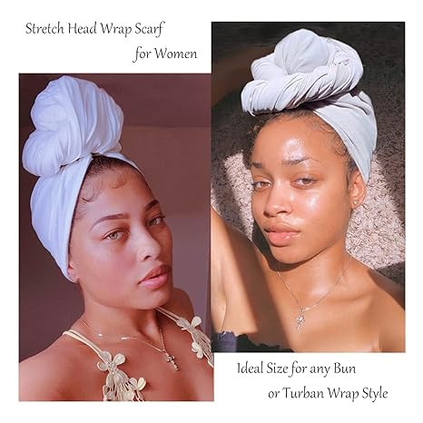 Stretchy Jersey Head Wraps - Breathable Turban Scarves & Headbands for Women