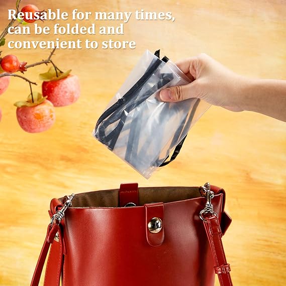 6 Pack Clear Plastic Rain Bonnets for Women - Waterproof Rain Hats with Visor, Reusable Hood Covers