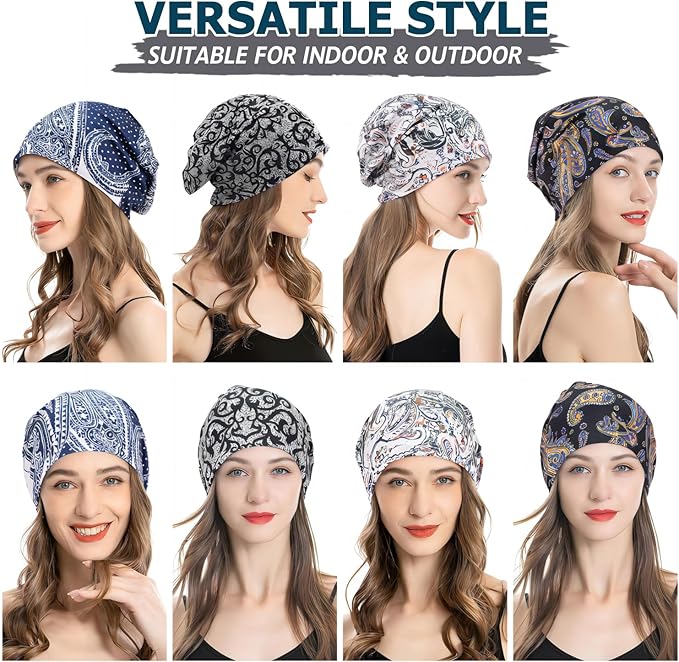 4 Pack Slouchy Beanie Hat for Men/Women