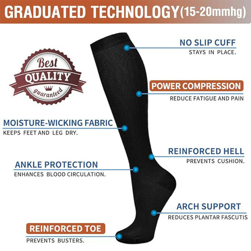 30-40 Mmhg Compression Socks for Women Nurses, Running, Hiking, Recovery