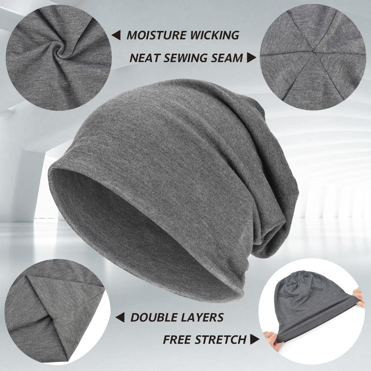 Slouchy Beanie Hat for Men/Women-EINSKEY