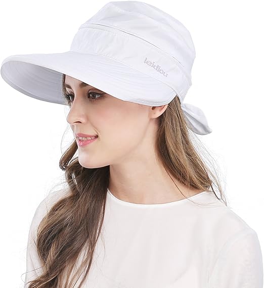 Wide Large Brim Sun Hat Summer UV Protection Thin Hat 2 in 1 Beach Sun Hat