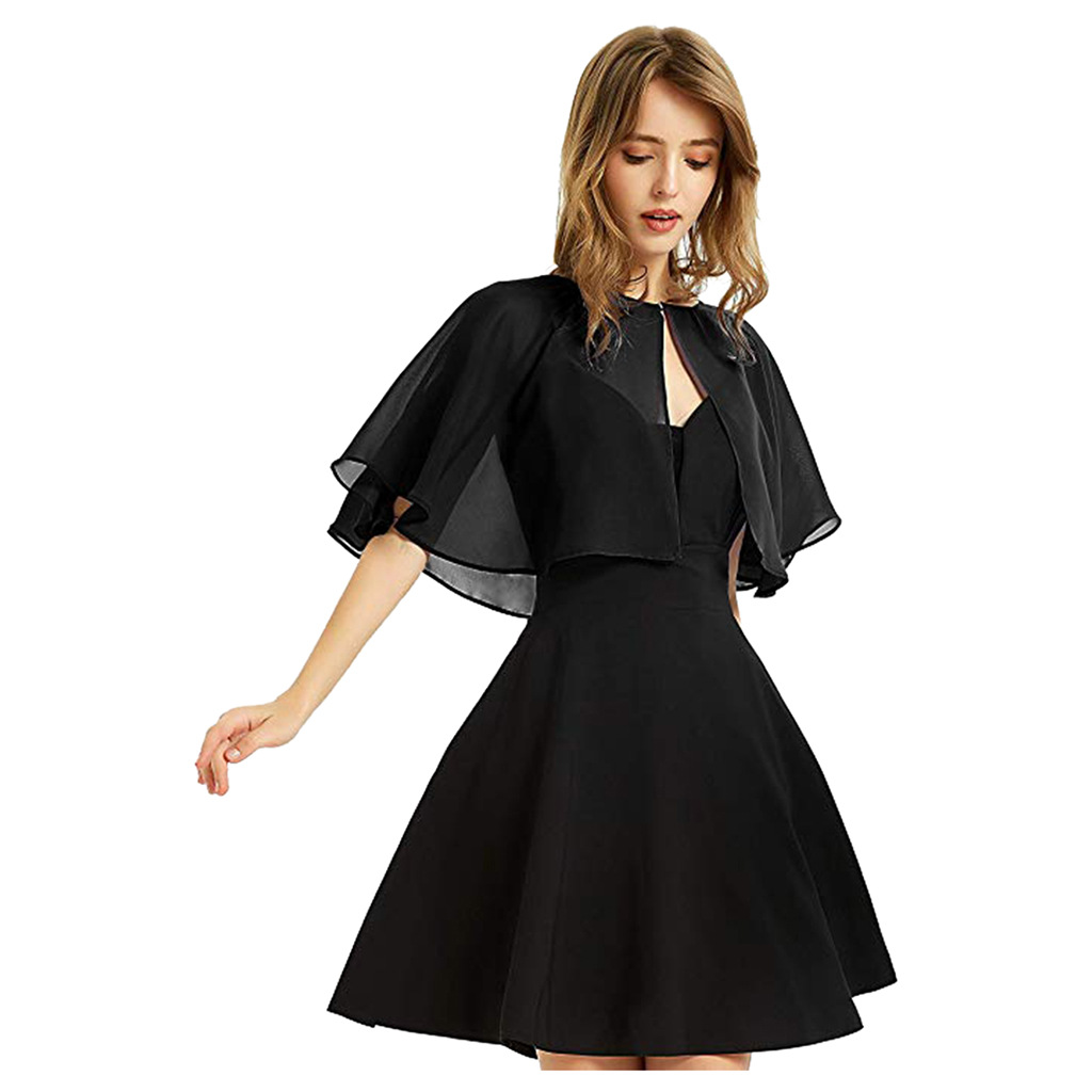 Women's Chiffon Shawl Wrap – Lightweight Wedding Cover Up, Evening Dress Bolero, Flapper Cape – Elegant for Parties & Special Occasions