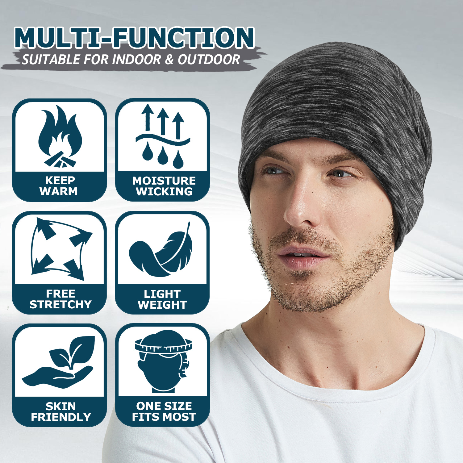 Slouchy Beanie Hat for Men/Women-EINSKEY