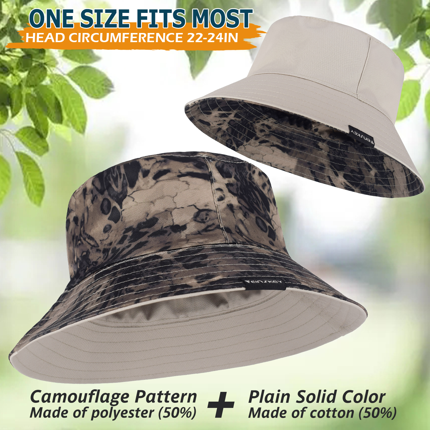 Reversible Bucket Hat for Men/Women