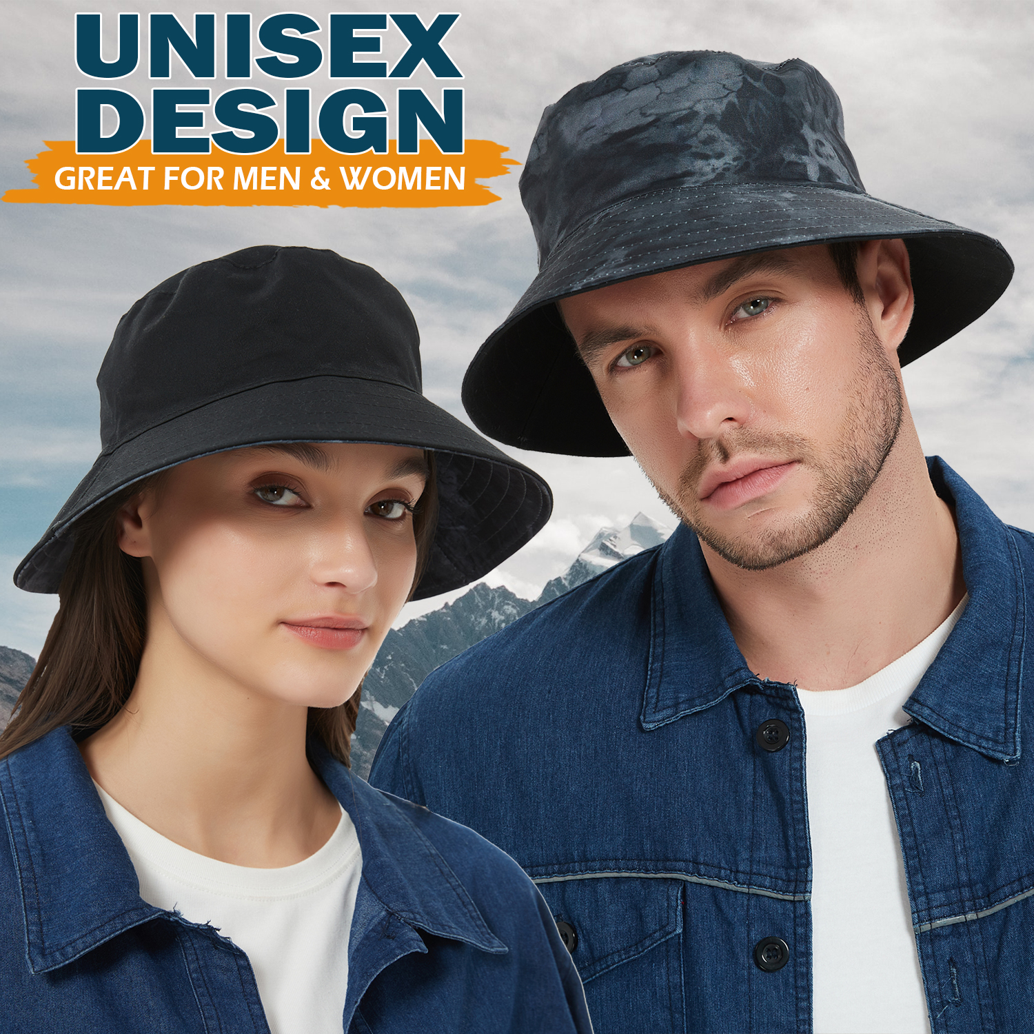 Reversible Bucket Hat for Men/Women